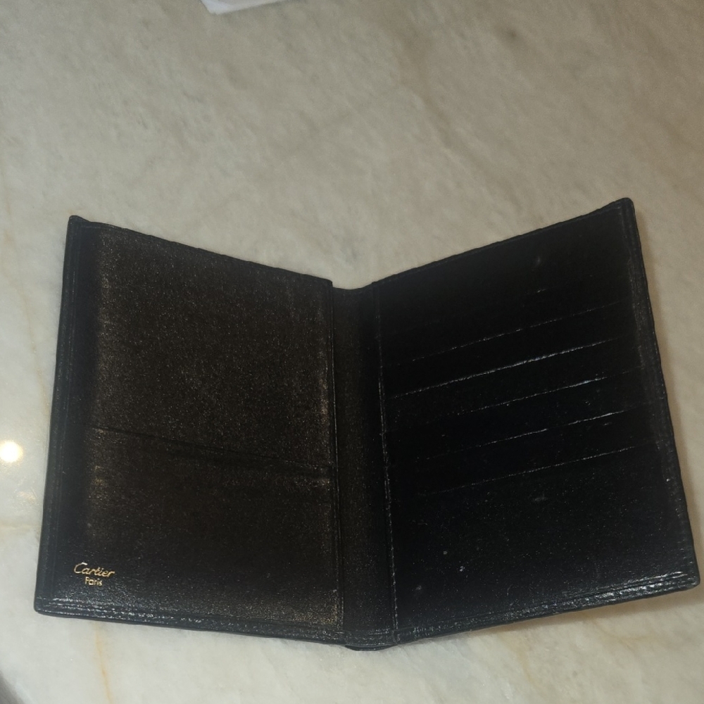 Cartier Elegant Black Leather Card Holder